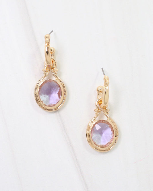 Medford Circular Drop Hoop Earring Periwinkle