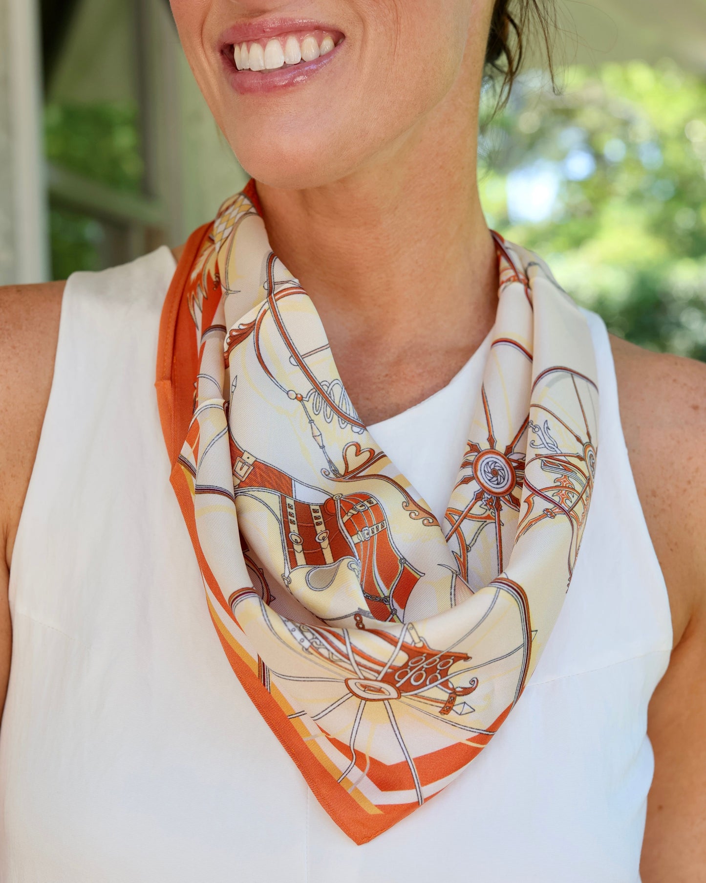 Fancy Carriage Scarf Orange