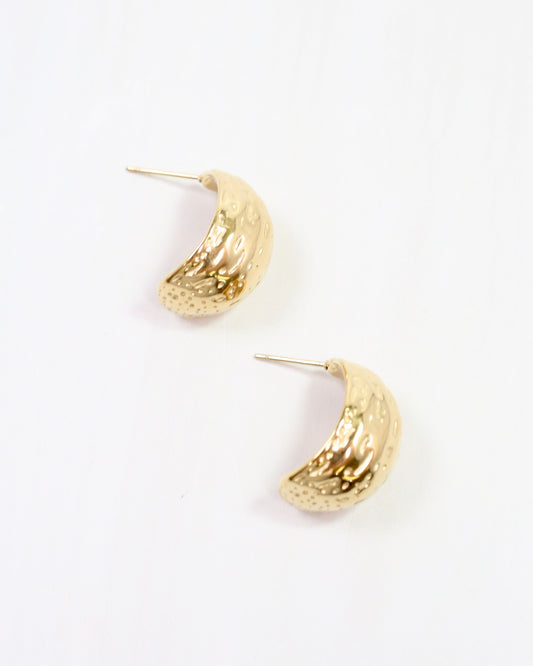 Alamosa Textured Hoop Earring Gold