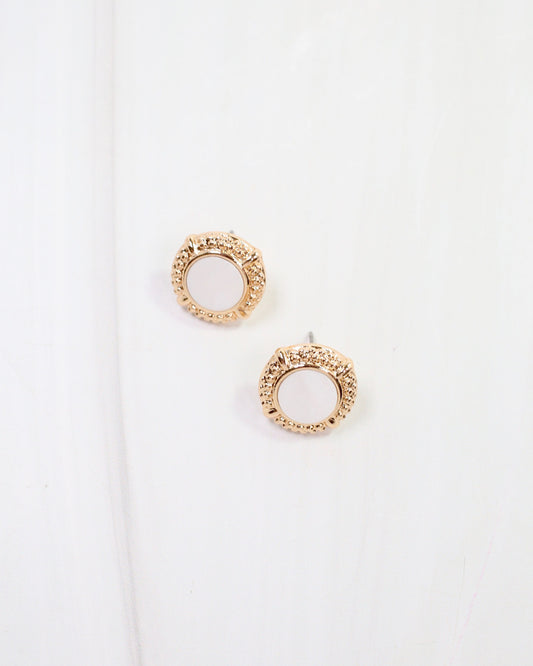 Carbondale Stud Earring Mother Of Pearl