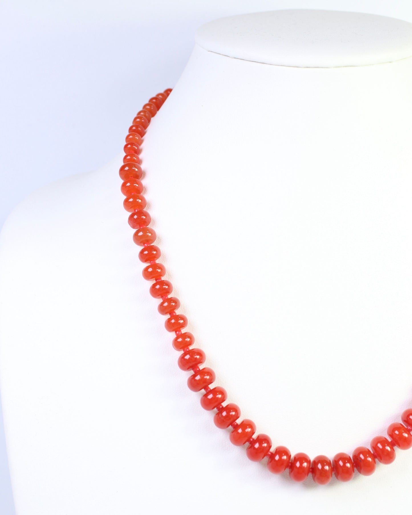 Marcela Stone Beaded Necklace Orange