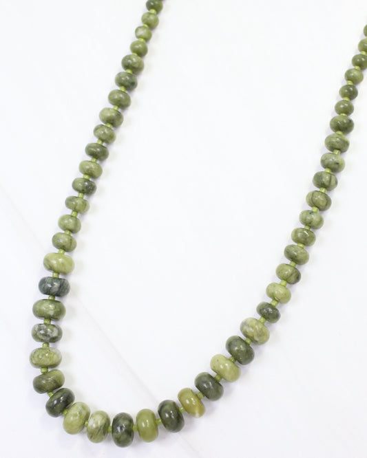 Marcela Stone Beaded Necklace Olive