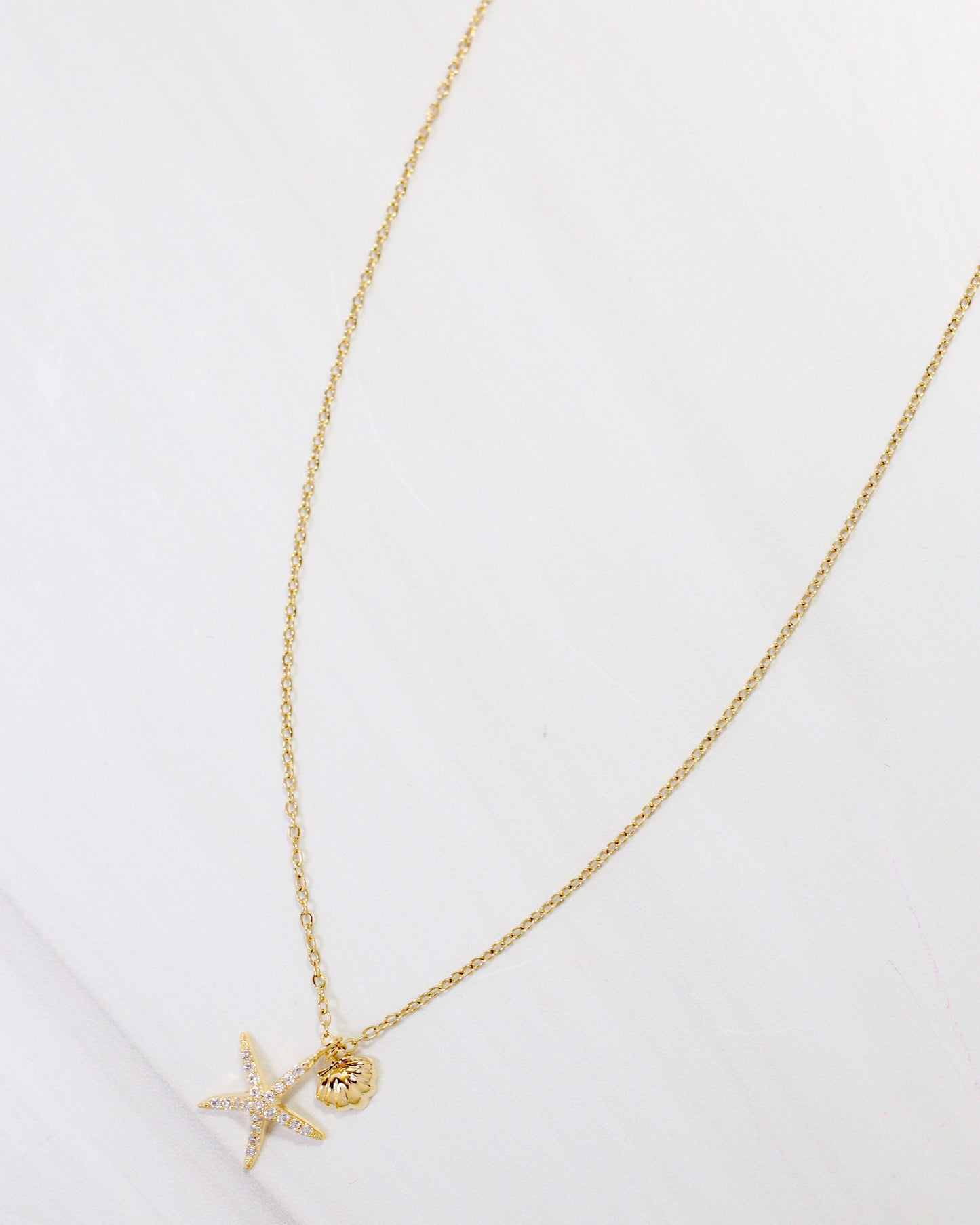Socorro Starfish Necklace WR Gold