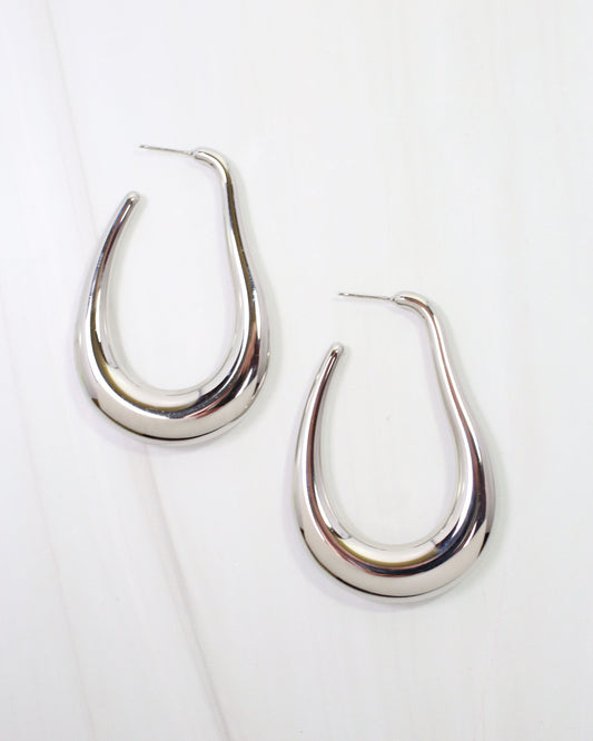 Artsy Hoop Earring Silver