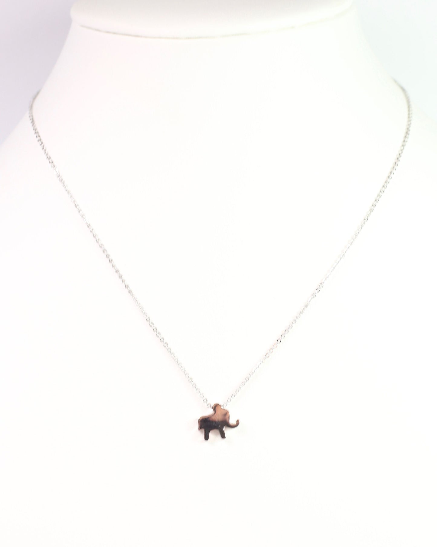 Win It Elephant Charm Necklace Silver