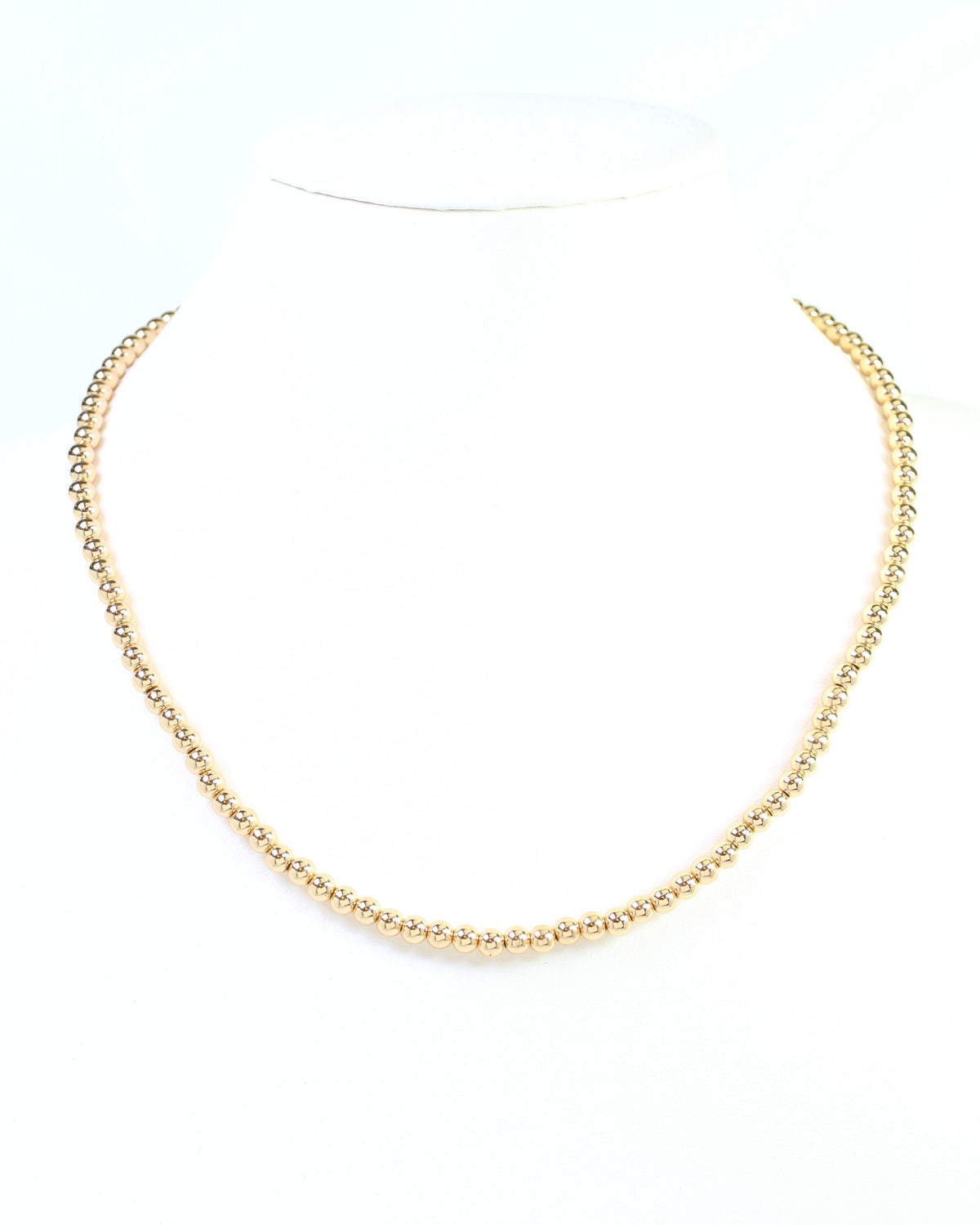 Bimini 5mm Bead Necklace Gold