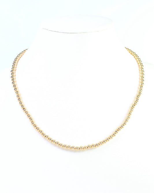 Bimini 5mm Bead Necklace Gold