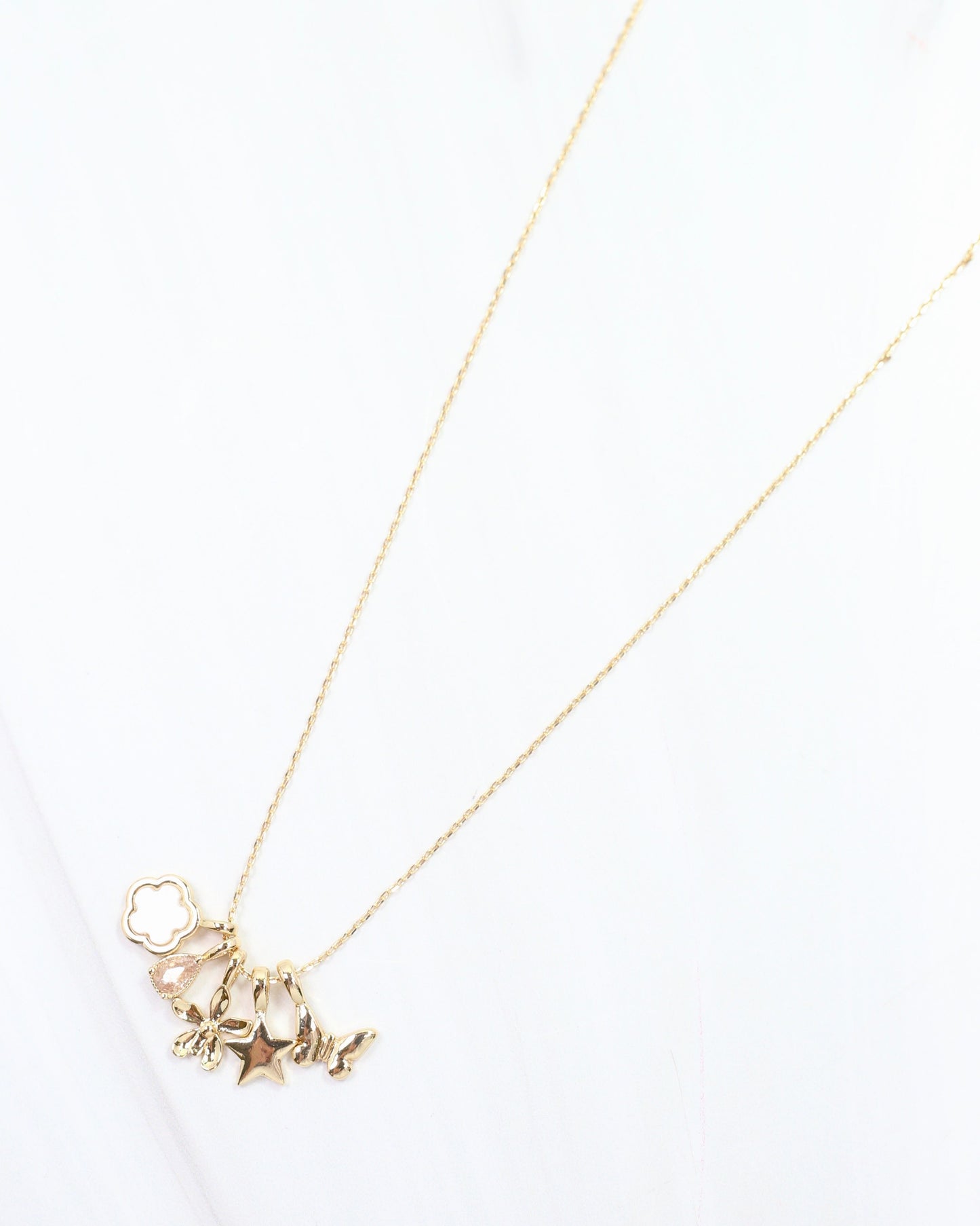 Lucky Stars Charm Necklace Set Gold