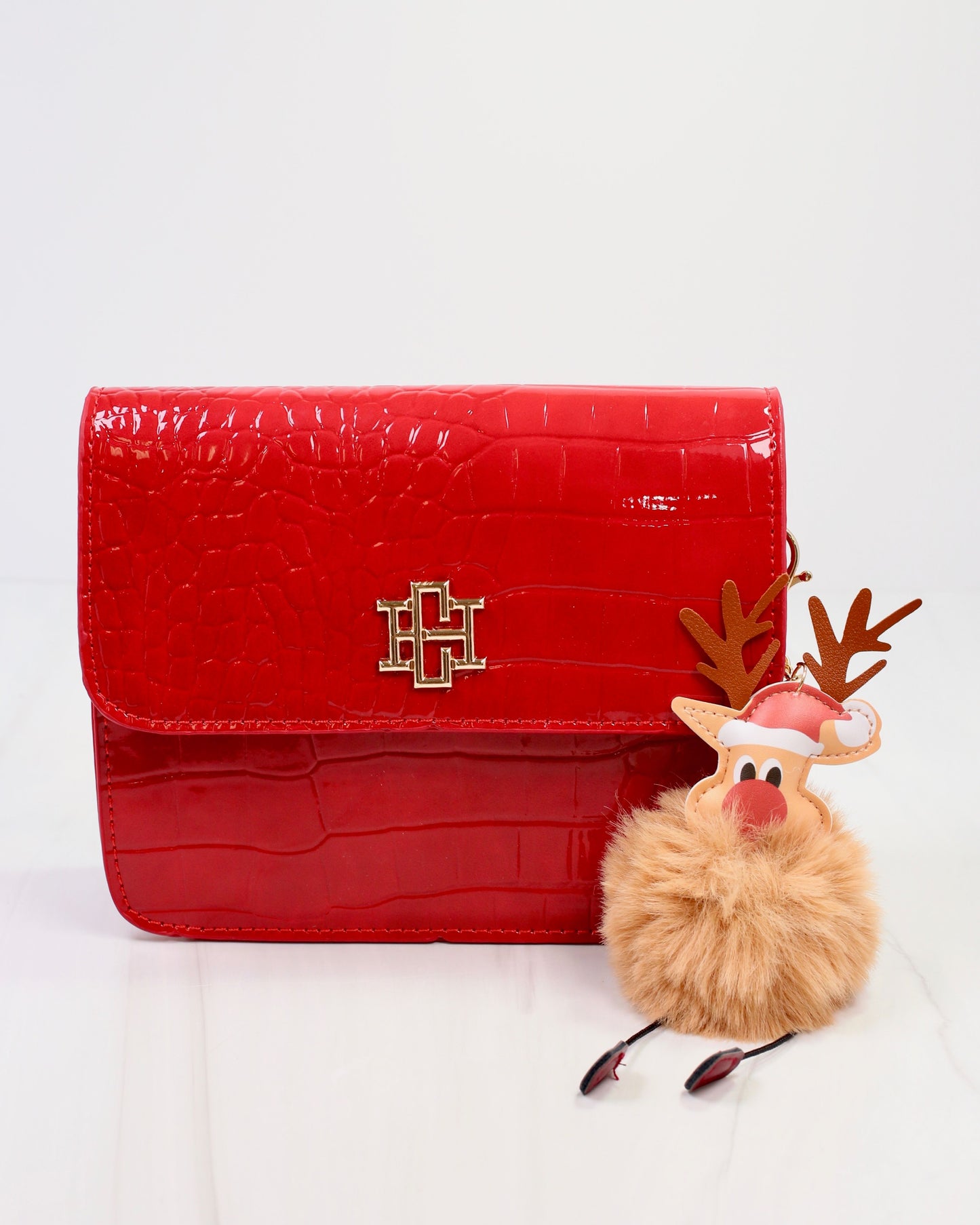 Roody Faux Fur Bag Charm Tan