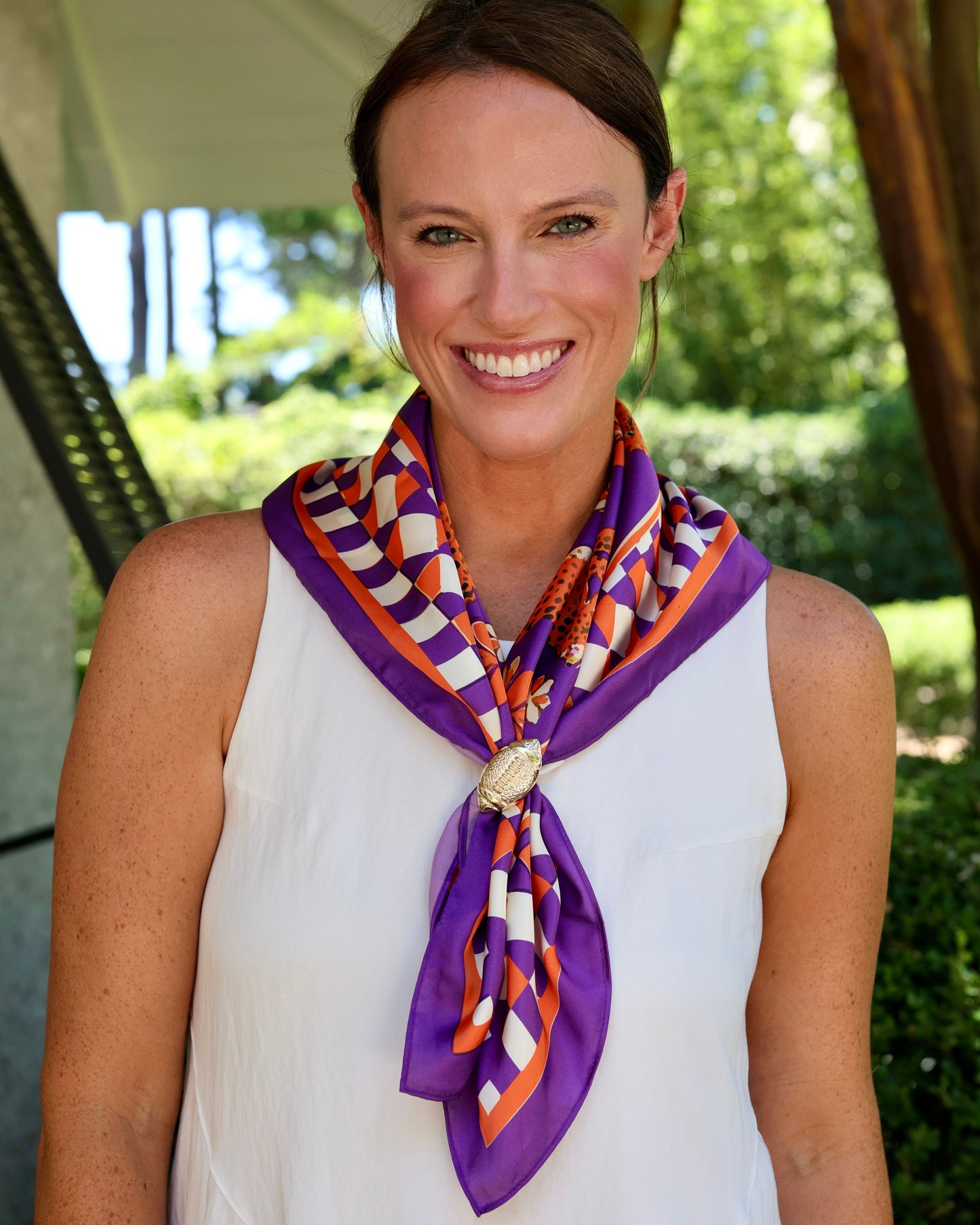 Hollis Scarf Medium Purple Orange