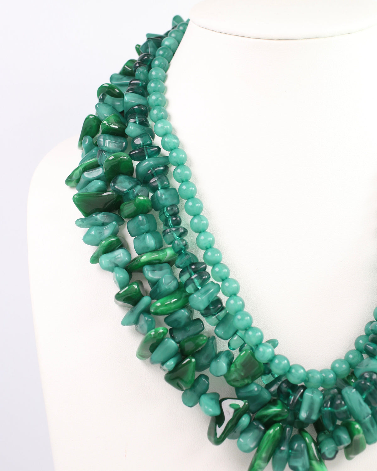Rock On Beaded Necklace Green