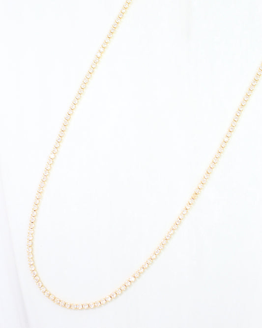 Luna Delicate CZ Tennis Necklace WR Gold