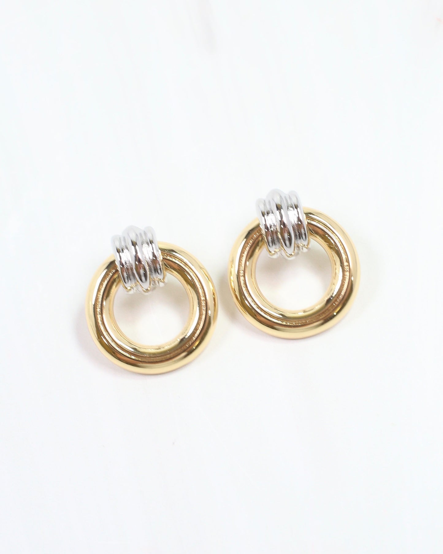Munford Circle Drop Earring Gold Silver