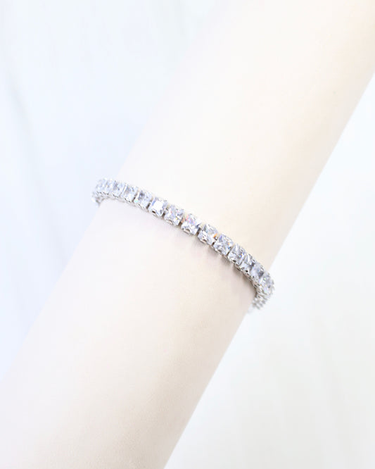 Laurel Tennis Bracelet Silver