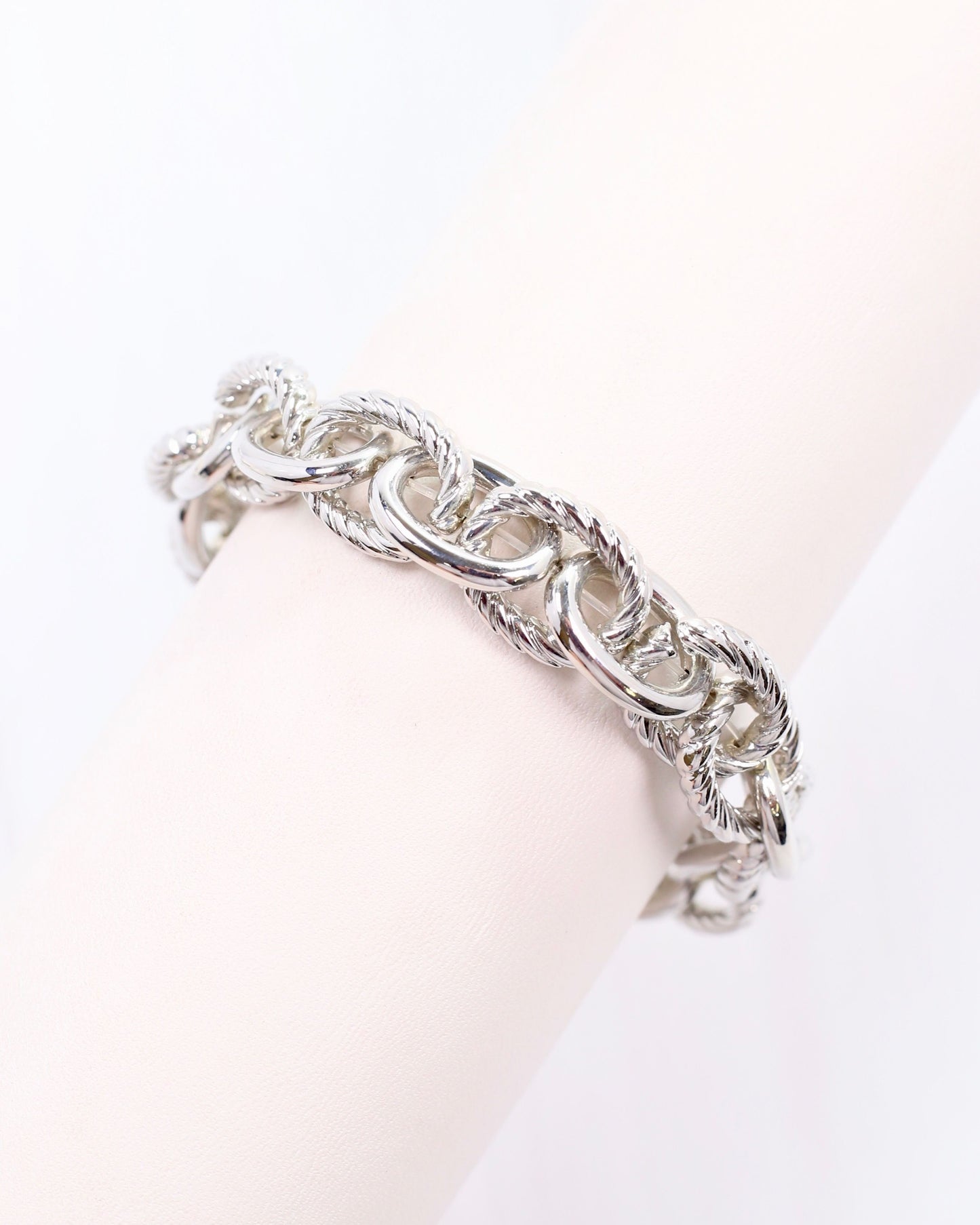 Morella Link Stretch Bracelet Silver