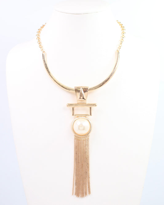 Middleton Pearl Choker Necklace Gold