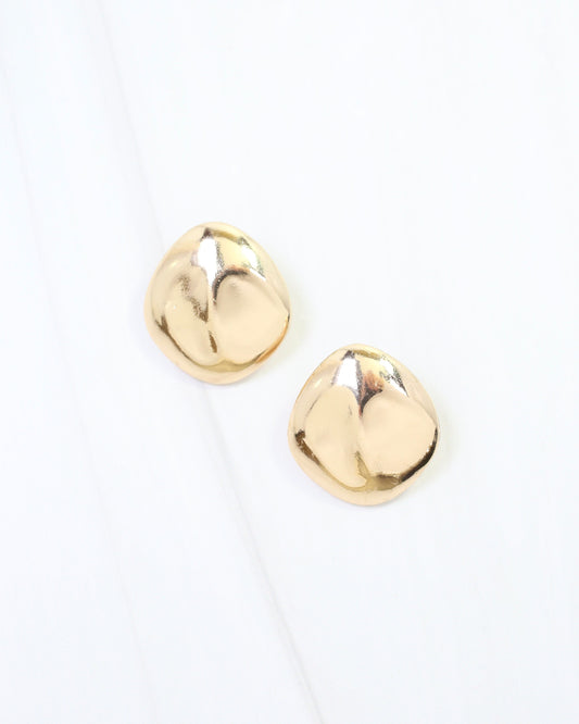Madison Smooth Post Earring Gold