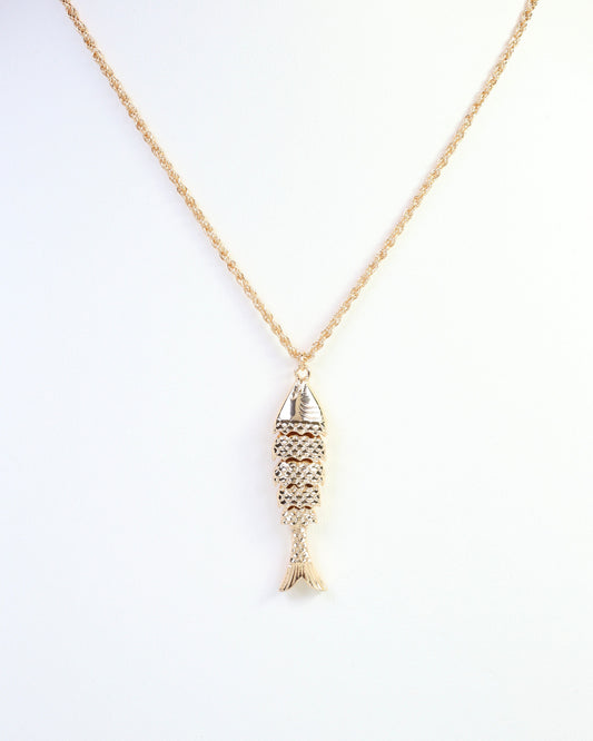 Fraley Fish Necklace Gold