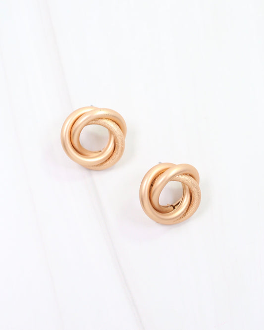 Karley Open Knot Earring Matte Gold