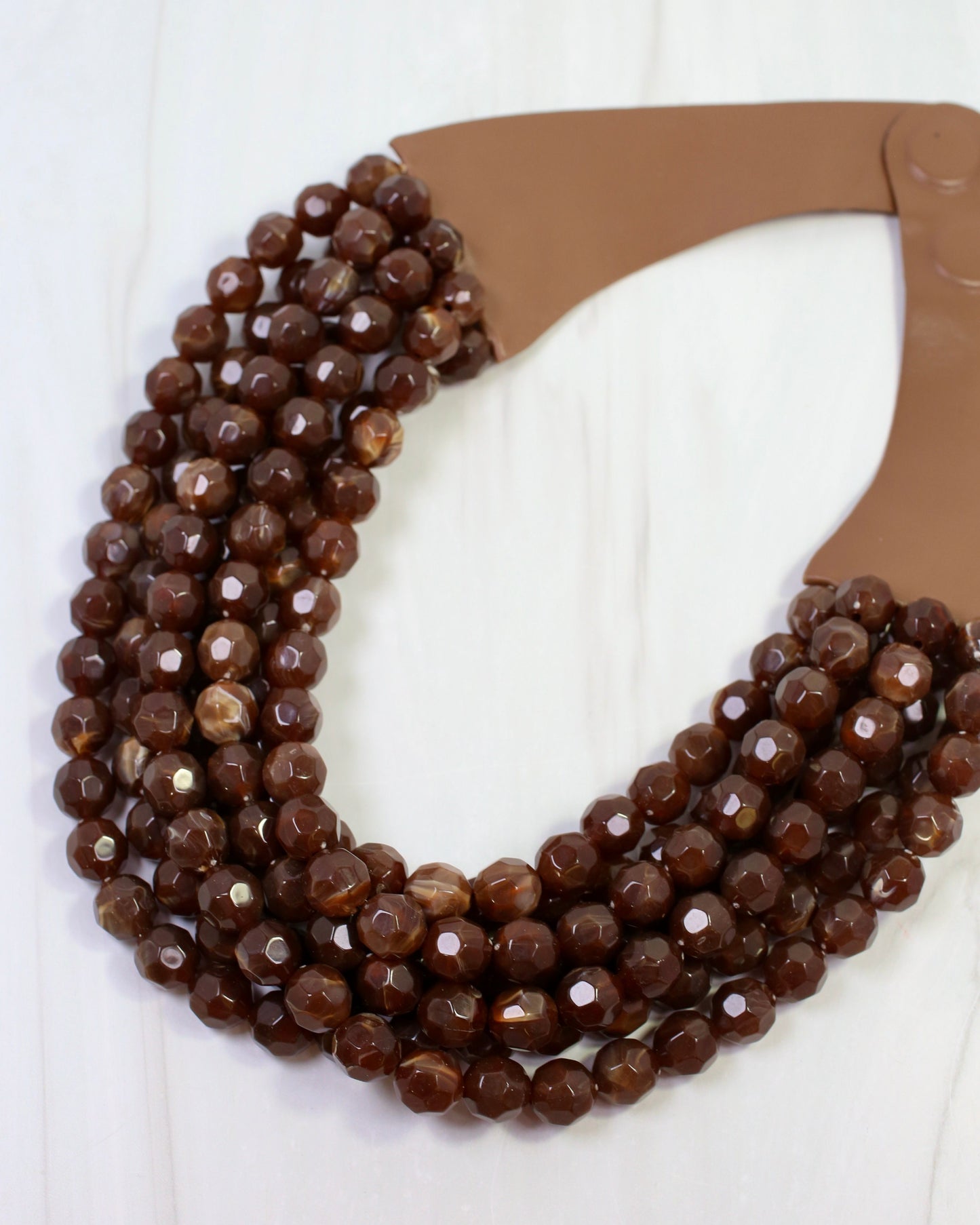 Cadence Multi Layered Beaded Necklace Tortoise