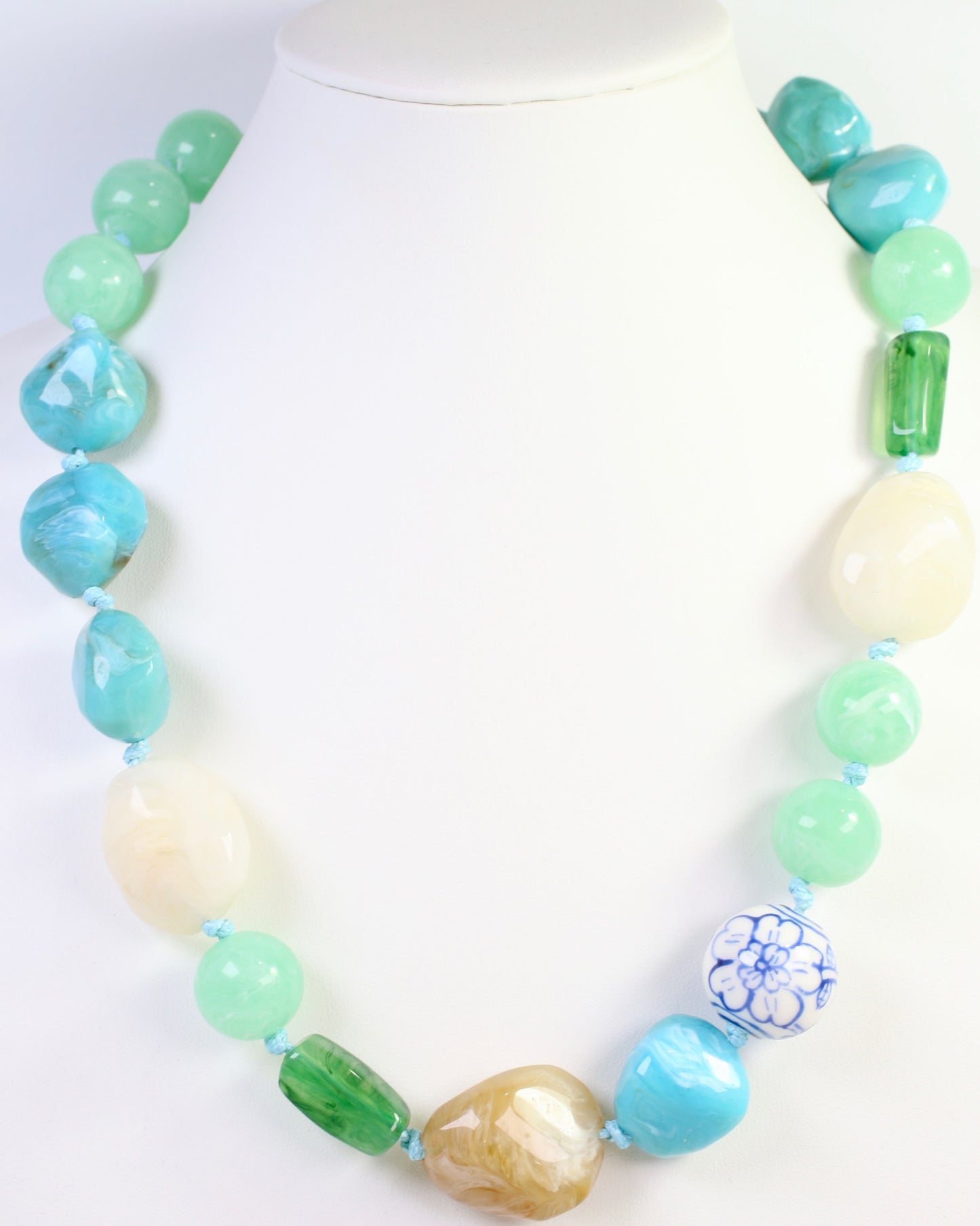 Gallup Marble and Ceramic Beaded Necklace Turquoise