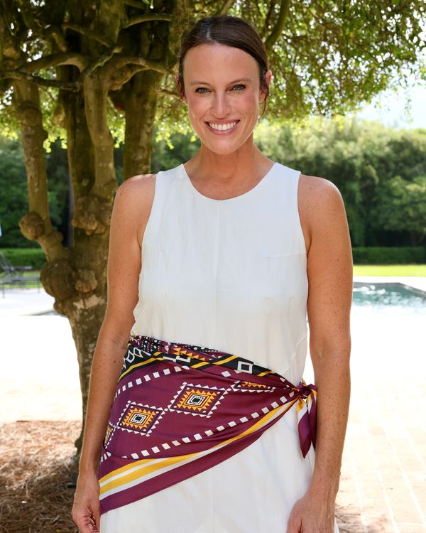Radley Tribal Print Scarf Large Garnet Gold