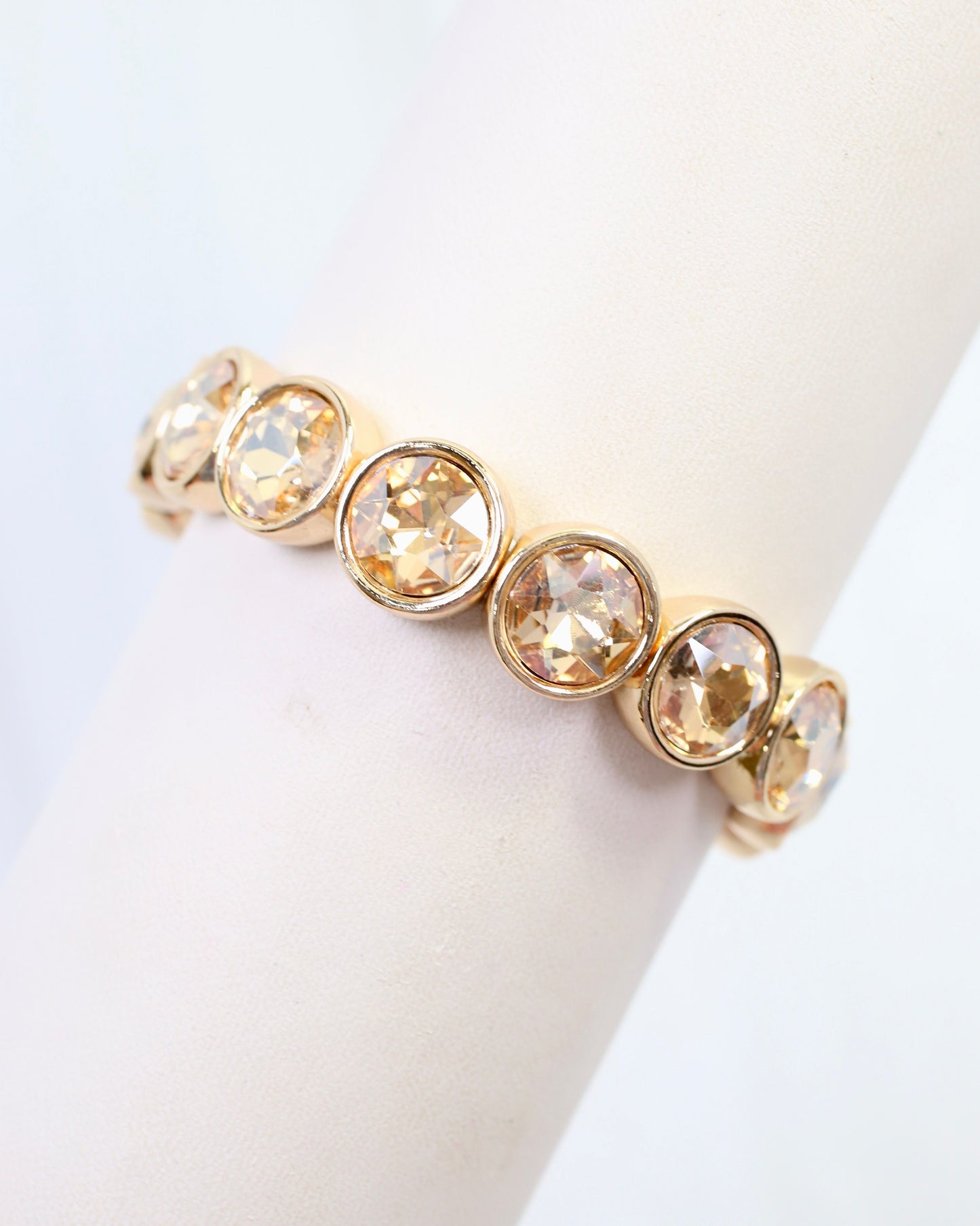 Kadis Crystal Stretch Bracelet Champagne