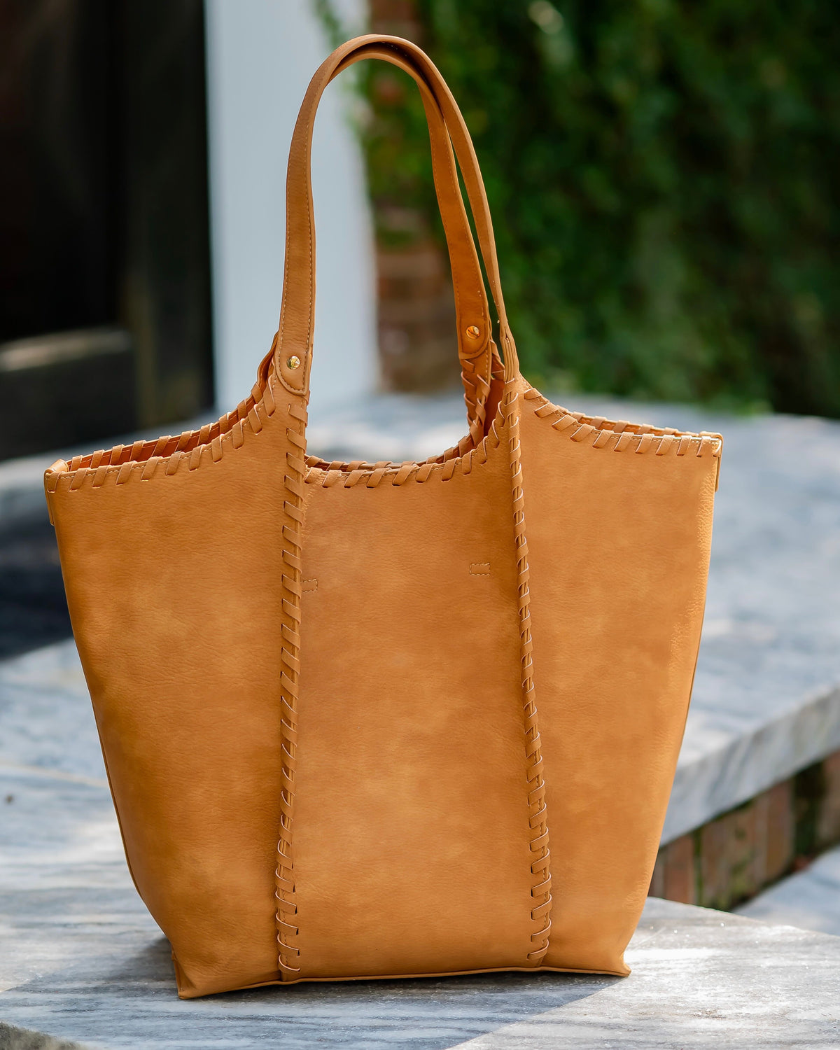 Emory Whipstitch Tote Mustard S