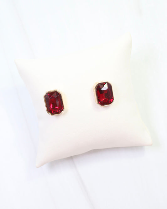 Willis Crystal Earring Red