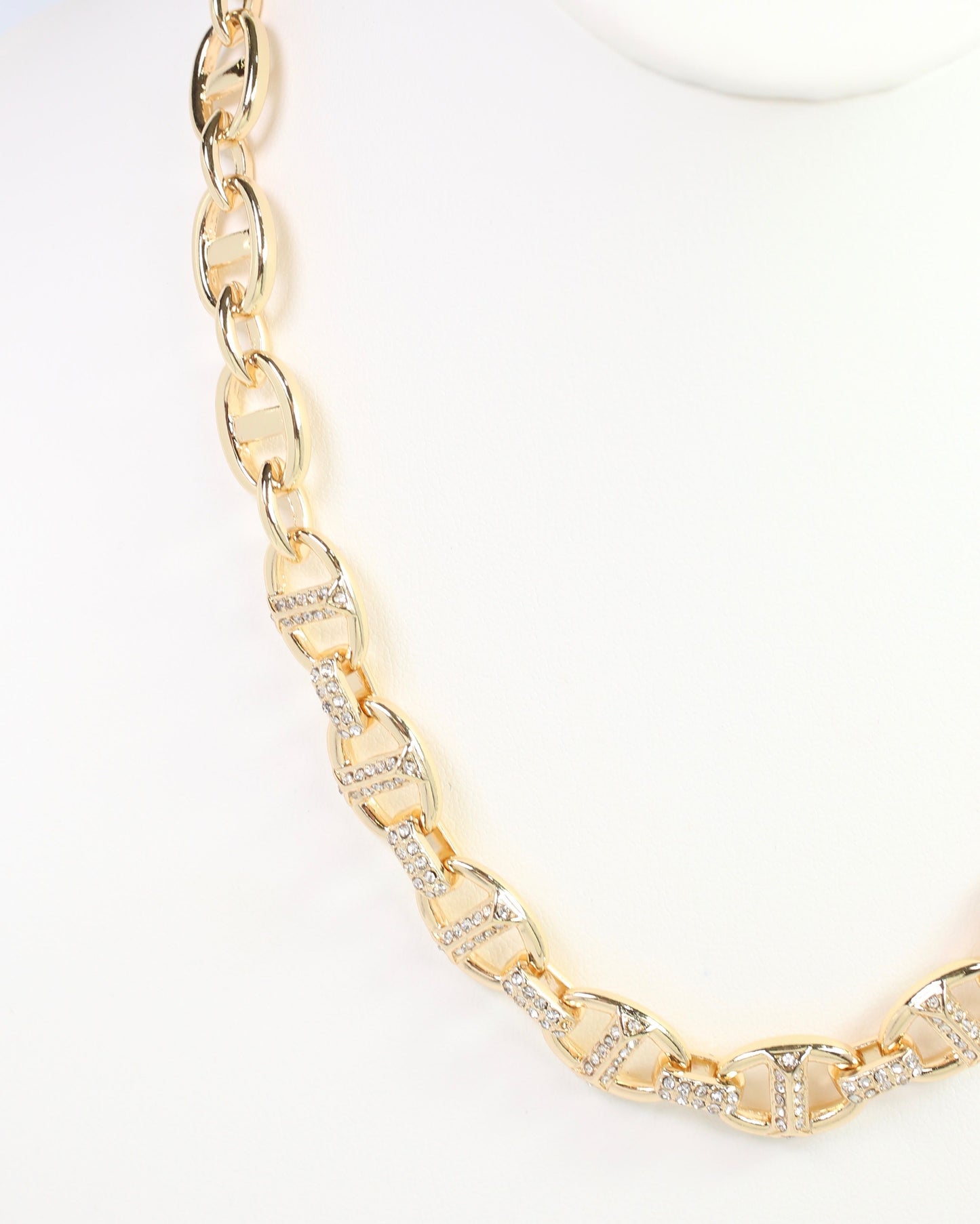 Norwich Pave Chain Necklace Gold