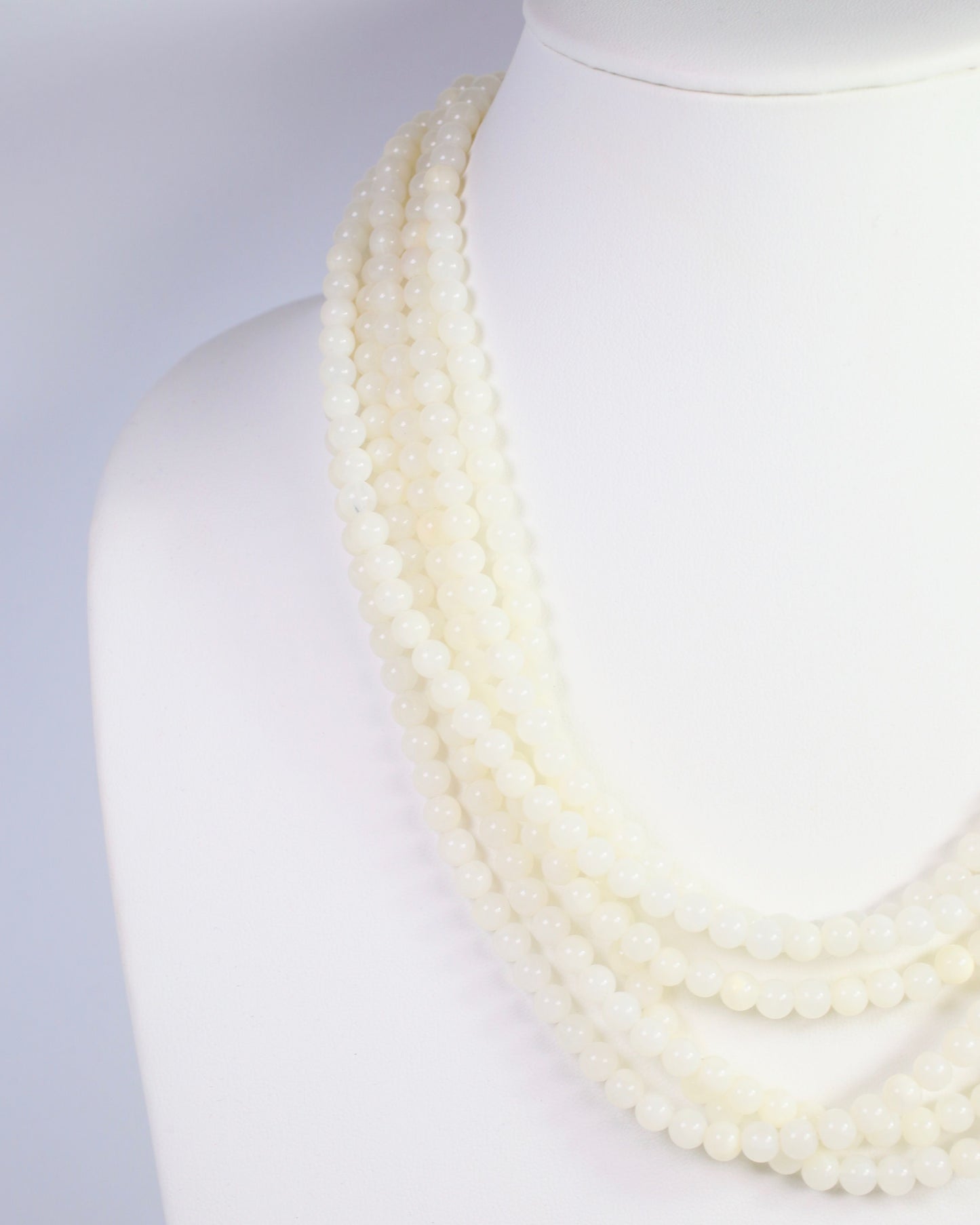 Brookline Layered Beaded Necklace Ivory