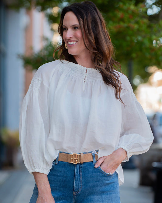 Bridgette Belt Woven Tan