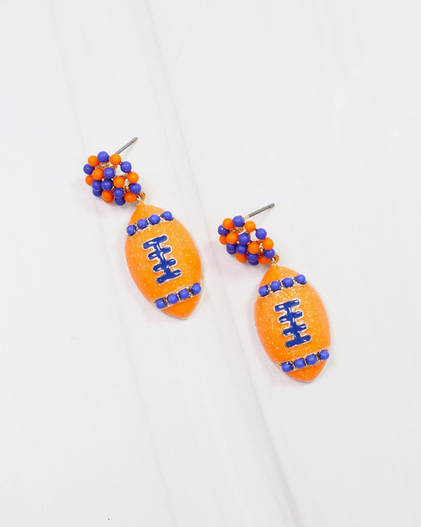 Adler Football Earring Orange Blue