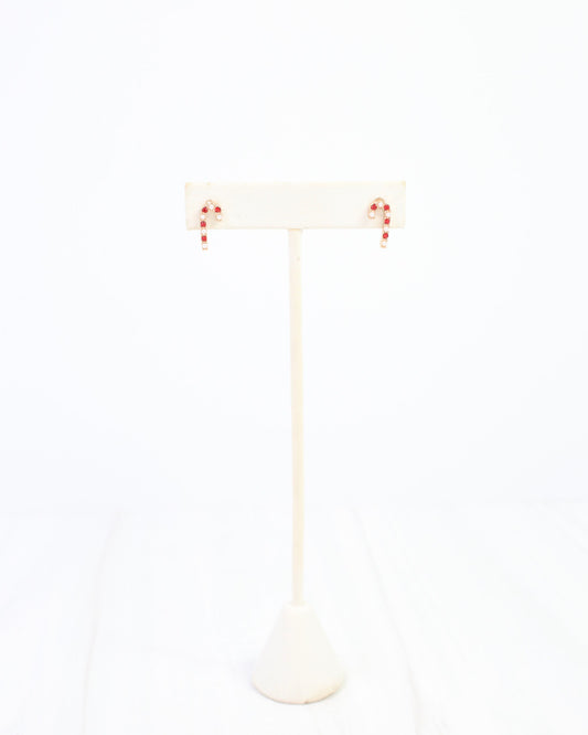 Kris Kringle Candy Cane Stud Red
