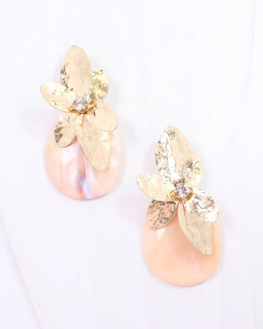 Renata Flower Stud Earring Natural