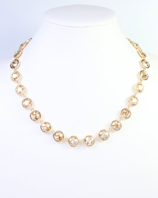 Kadis Crystal Necklace Champagne