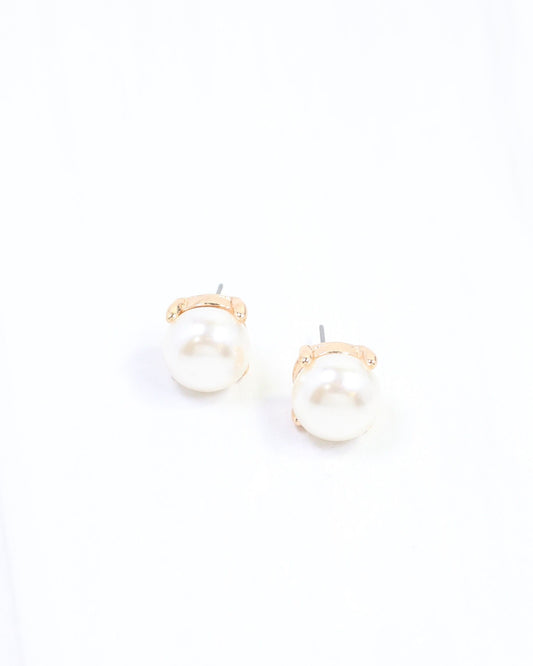Cienna Pearl Stud Earring Cream