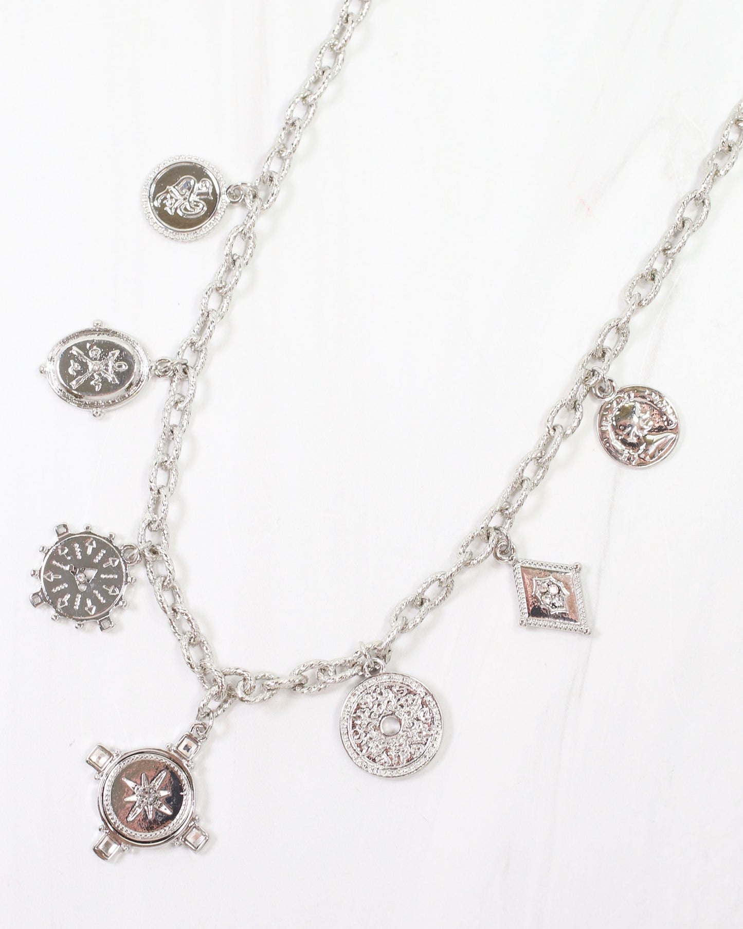 Mariann Charm Necklace Silver