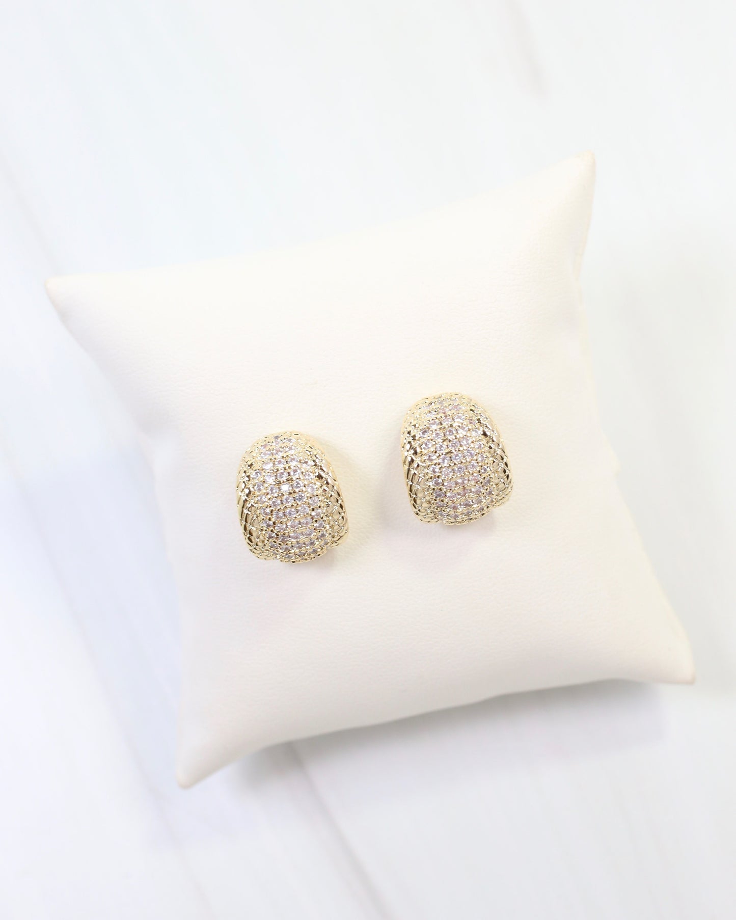East Hampton Crystal Pave Earring Gold