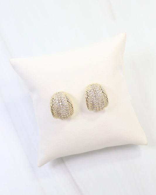 East Hampton Crystal Pave Earring Gold