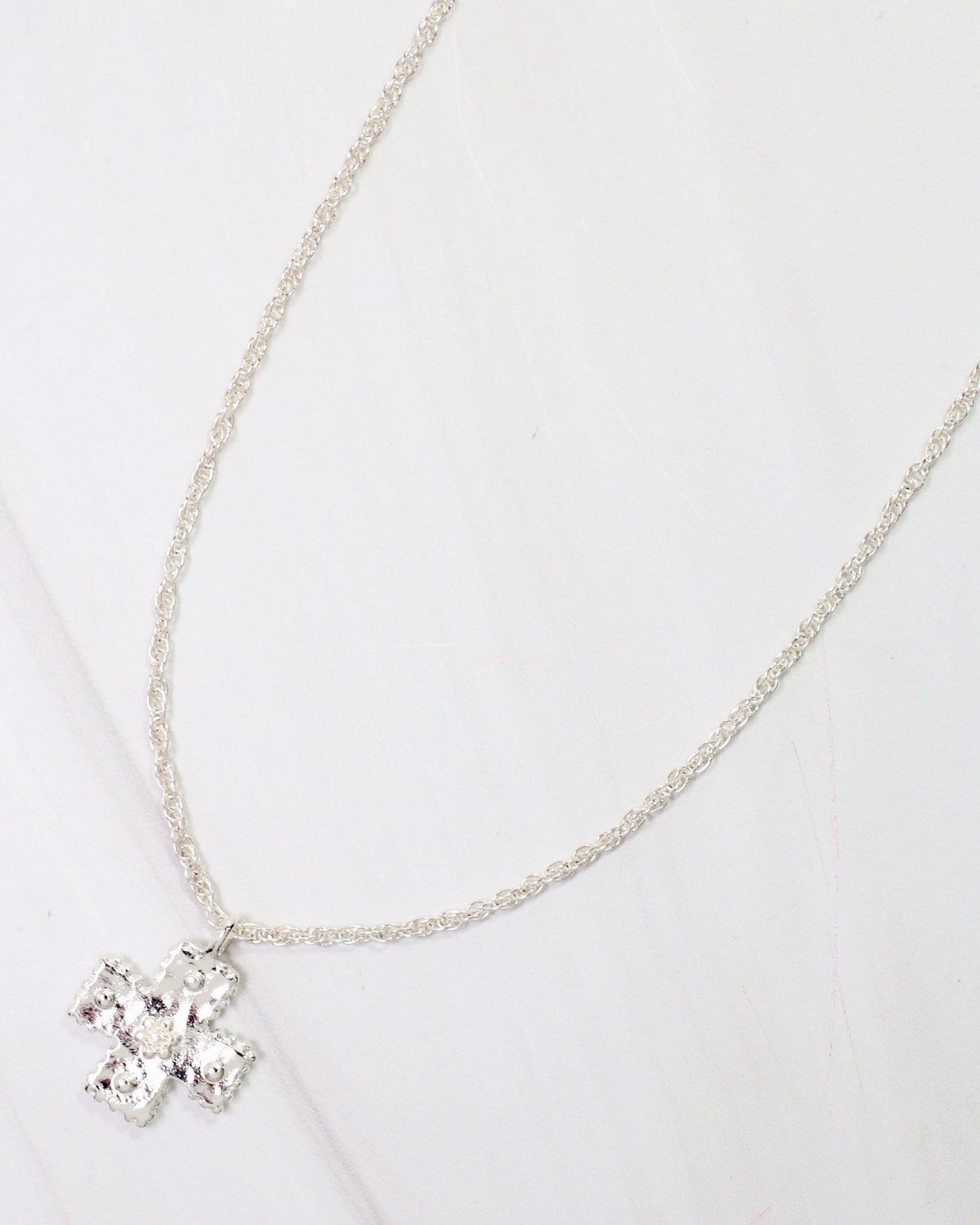 Rexburg Cross Necklace Silver