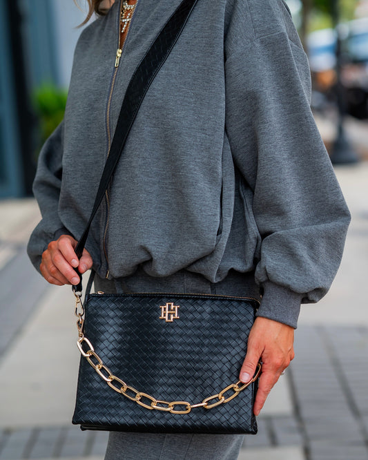 Ariana Crossbody Woven Black