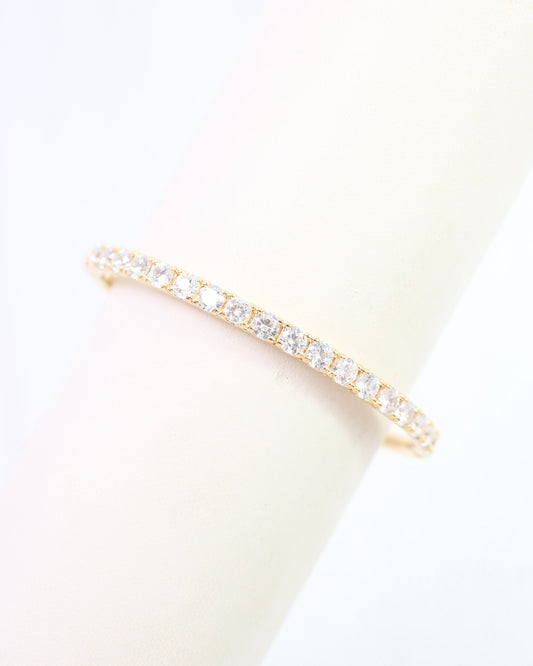 Jordie CZ Bangle Bracelet WR Gold