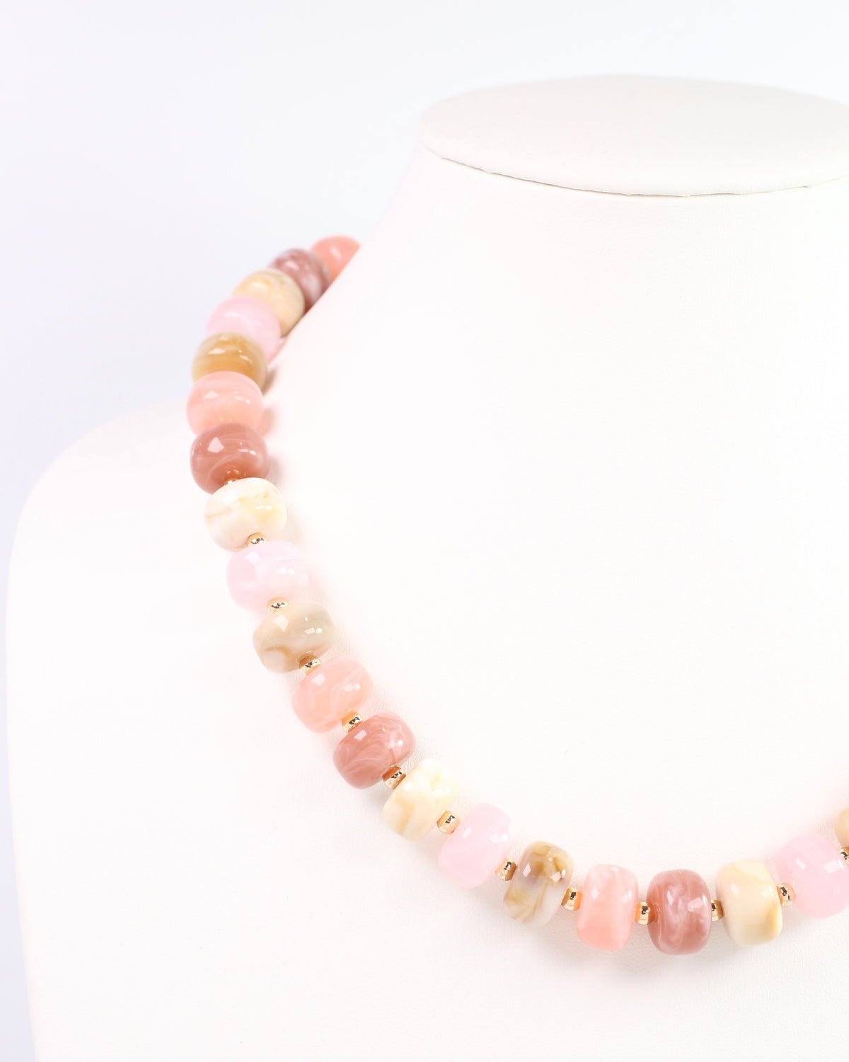 Tanner Beaded Necklace Pink Multi
