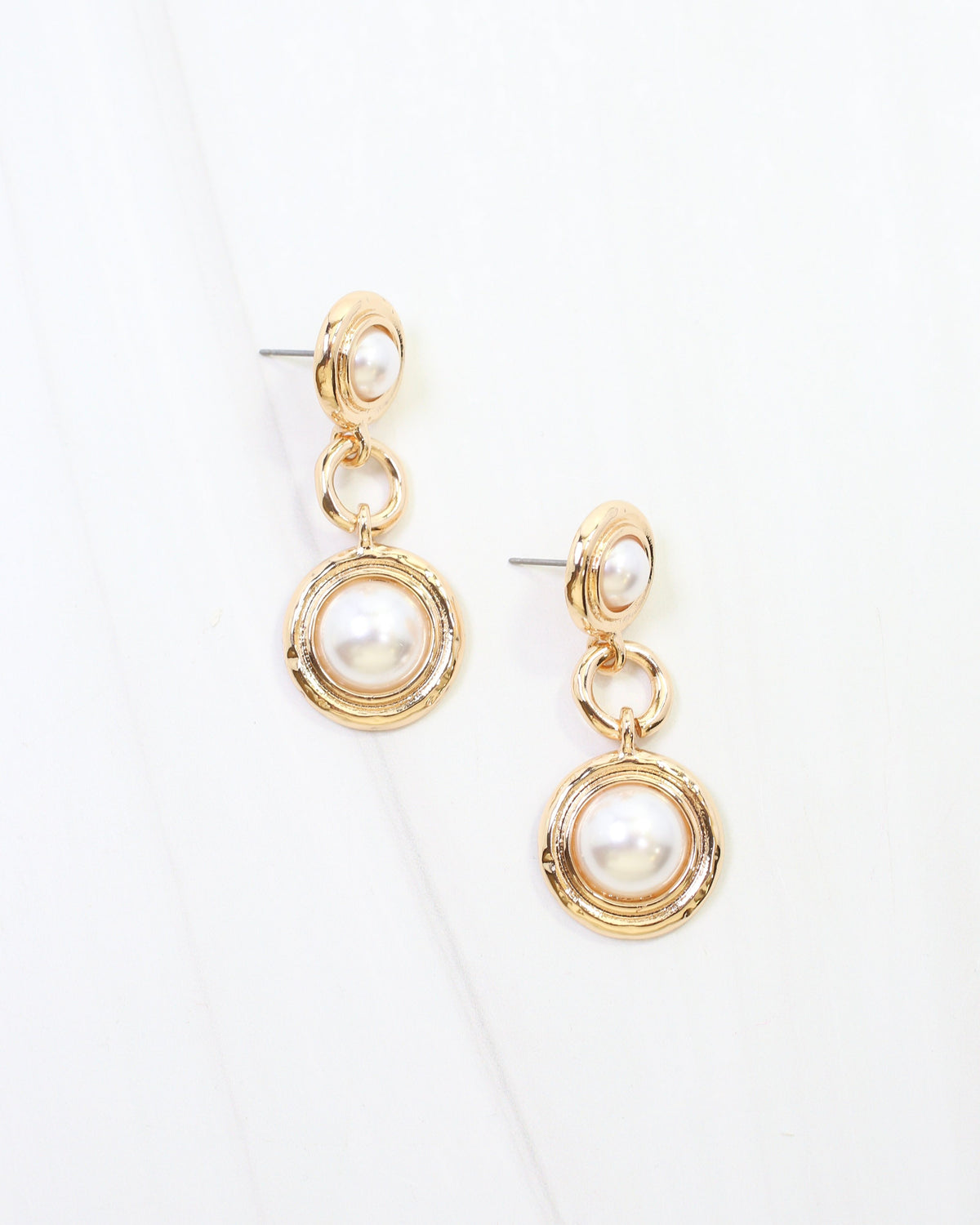 Bay Laurel Pearl Drop Earring Gold