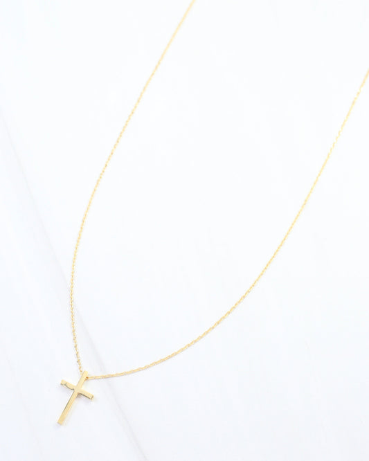 Lillian Cross Necklace WR Gold