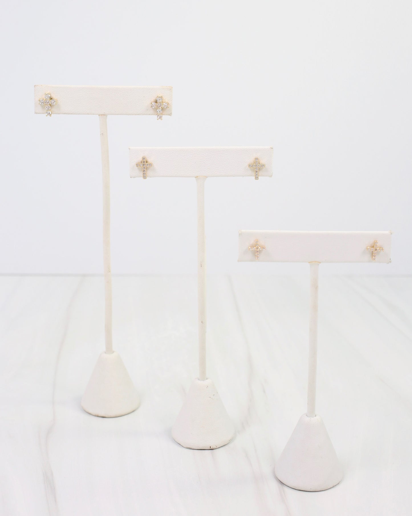 Montclair Set of Three Cross Earrings WR Gold