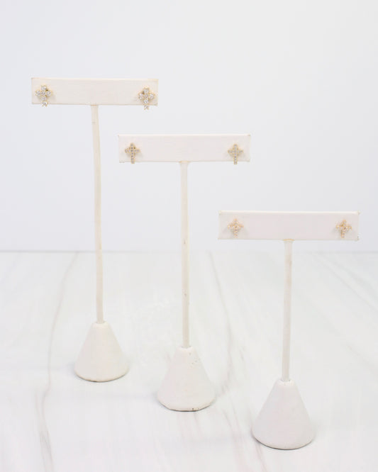 Montclair Set of Three Cross Earrings WR Gold