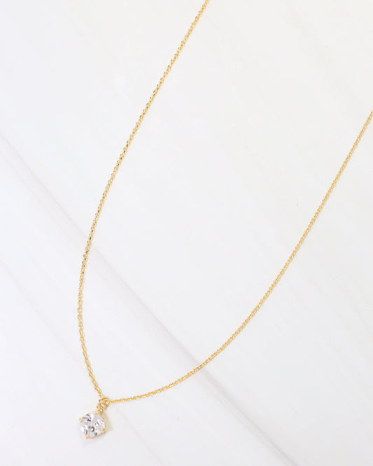 Lakewood CZ Pendant Necklace WR Gold