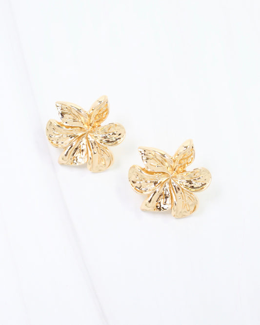 Euclid Flower Post Earring Gold